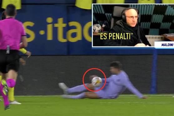 La mano de Piqué contra el Villarreal que debió ser sancionada como penal.