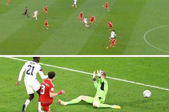 Así fue la jugada del primer gol de los Estados Unidos ante Gales.