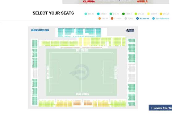 Ya están a la venta los boletos para el primer choque entre Olimpia y Águila de El Salvador en Carolina del Norte
