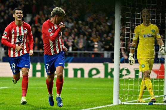 Griezmann ha sido la figura del Atlético con sus dos goles ante el Celtic. Foto: AFP.