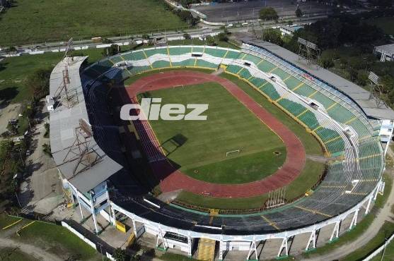 Así luce el estadio Olímpico. Este lunes será entregado a los organizadores del partido entre Inter Miami y Olimpia. Foto: Mauricio Ayala