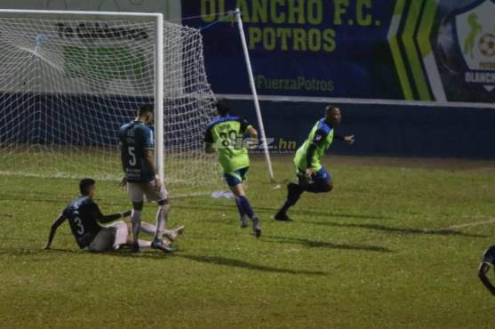 ¡Sufrido! Marathón terminó aguantando el empate ante Olancho con 9 jugadores tras un espléndido arranque