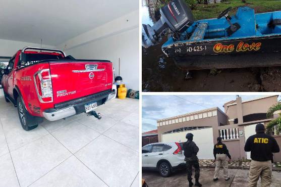 En las gráficas, parte de los bienes incautados a la organización de trafico de droga, “Los Halcones”.