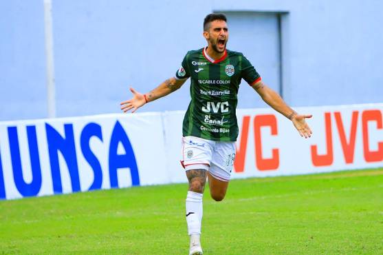 El argentino Lucas Campana marcó su segundo gol con el Marathón en Liga Nacional.