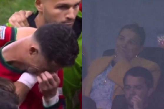 Dolores Aveiro estaba desconsolada en la grada y al momento que Cristiano Ronaldo la vio se echó a llorar.