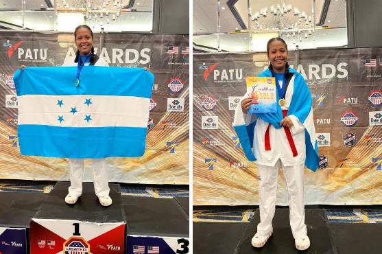 Andrea Carias gana oro para Honduras en campeonato de taekwondo de Estados Unidos.