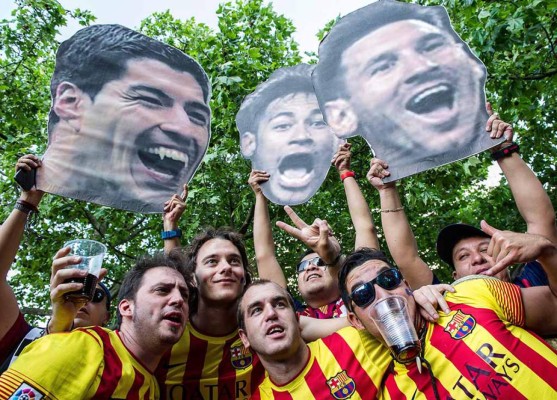 Las mejores fotos de los aficionados del Barcelona en Berlín