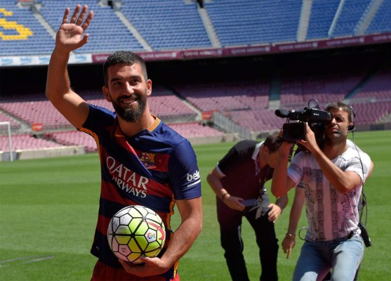 La presentación Arda Turan, nuevo fichaje del FC Barcelona,