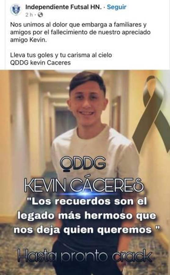¿Quién era Kevin Cáceres? Luto y consternación tras muerte del futbolista hondureño sufrió aparatoso accidente