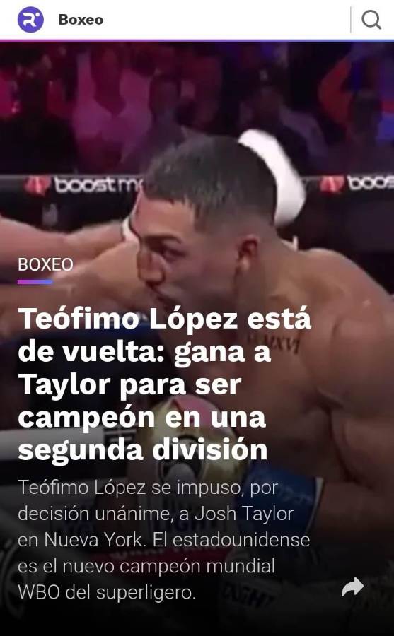 Así reaccionó la prensa internacional a la victoria de Teófimo López ante Josh Taylor por el cinturón OMB del peso superligero