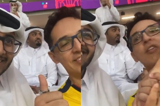 Las sonrisas y los momentos jocosos no faltaron en la reconciliación de ambos seguidores del fútbol.