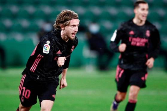 Luka Modric anotó el gol del Real Madrid con el que se puso a ganar ante el Eibar.