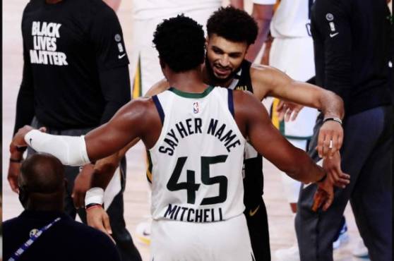 Jamal Murray (23) de Denver Nuggets y Donovan Mitchell (23) de Utah Jazz lograron 475 puntos entre ambos en toda la serie, la cifra más grande en Playoffs.