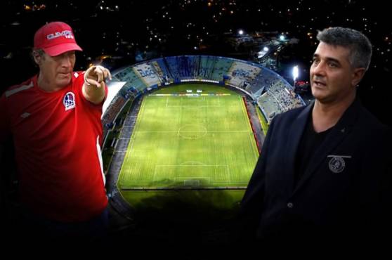 Pedro Troglio y Diego Vázquez tendrán este sábado su primer clásico. Imagen: Marlon Murcia.