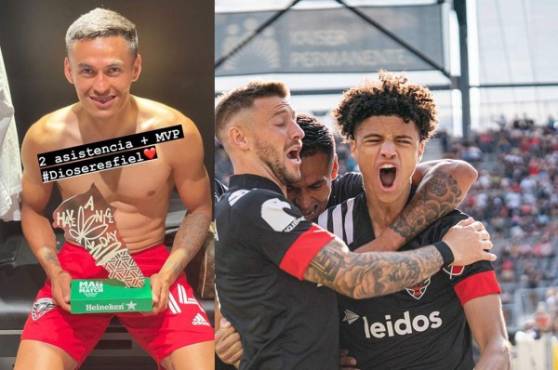 El volante catracho Andy Najar con el trofeo de MVP, mejor jugador del partido ante Toronto donde ganaron 7-1 y fue clave dando dos asistencias. Fotos cortesía