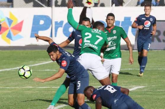 El partido entre Motagua y Marathón es de los pocos confirmados en la pentagonal y sería uno de los que se reprogramaría. Foto archivo