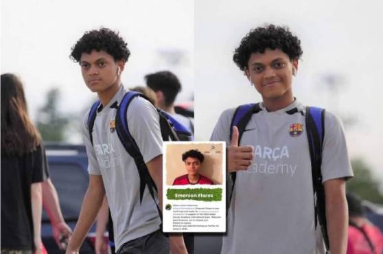 Emerson Flores cuando inició su carrera en la Academia del FC Barcelona.