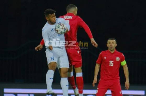 Alex López ha sido uno de los que ha insistido en el primer tiempo de Honduras frente a Bielorrusia. Fotos DIEZ