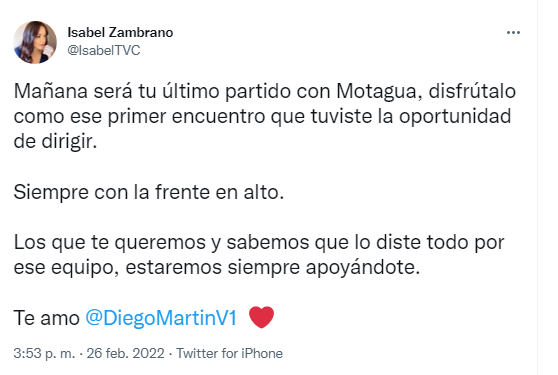 ¿Cómo se conocieron? La historia de amor de Isabel Zambrano con Diego Vázquez, el nuevo entrenador de Honduras