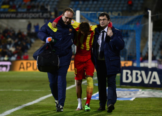 VIDEO: La dura lesión de Neymar en juego ante Getafe