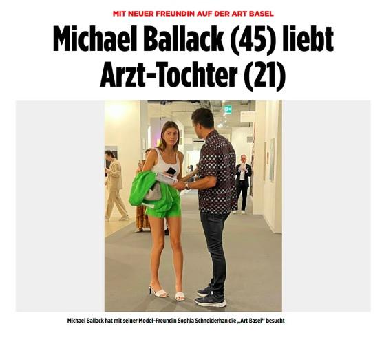 ¡Cazado! Michael Ballack está saliendo con una amiga de su difunto hijo y que es 24 años menor que el exjugador