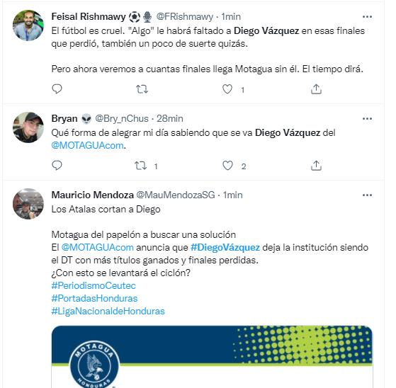 ¡Uno pide reconocimiento en el Nacional! La reacción de periodistas y aficionados tras la salida de Diego Vázquez de Motagua