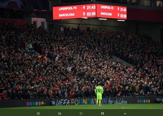 FOTOS: El sufrimiento de Messi tras la eliminación del Barcelona ante Liverpool