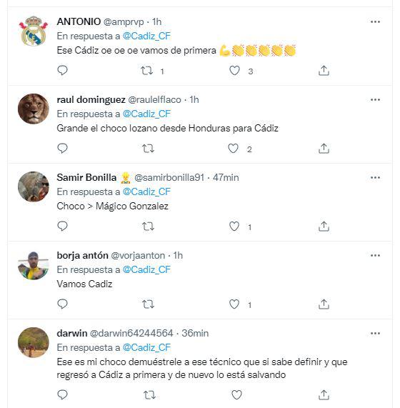 ¡Se rinden ante el Choco Lozano! La reacción de los medios y afición al gol del hondureño que salvó al Cádiz: “A sus pies”