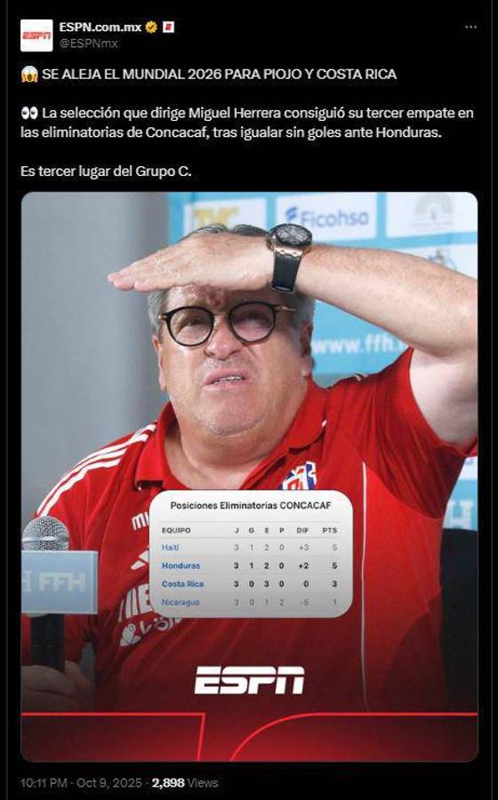 La queja de Costa Rica ante Concacaf y así reaccionó la prensa tras el empate de Honduras: El amuleto y Nos fallaron