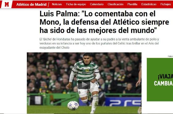 Luis Palma fue entrevistado por Marca en la previa del juego ante el Atlético.