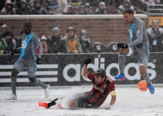 Las fotografías más sorprendentes del Atlanta-Minnesota bajo la nieve en la MLS