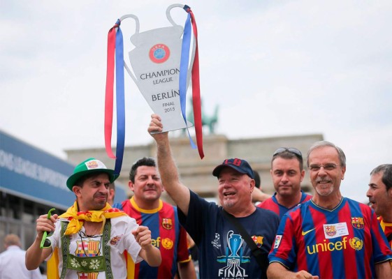 Las mejores fotos de los aficionados del Barcelona en Berlín