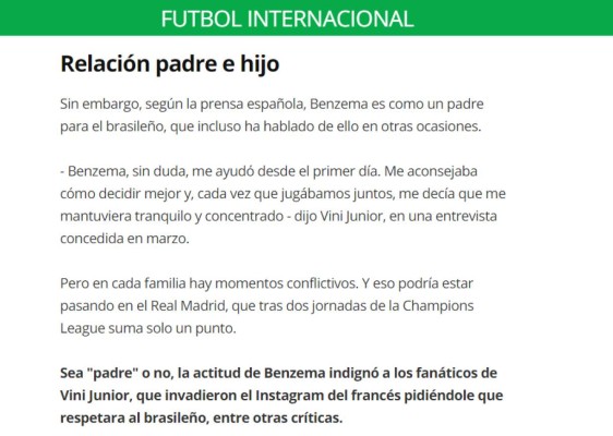 'Benzema fue antiético, cobarde y ridículo': La prensa de Brasil e internacional sobre el ataque a Vinicius &nbsp;&nbsp;