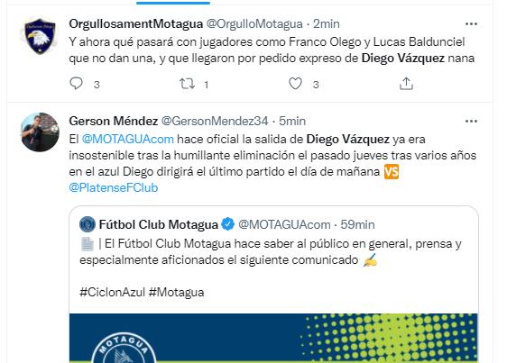 ¡Uno pide reconocimiento en el Nacional! La reacción de periodistas y aficionados tras la salida de Diego Vázquez de Motagua