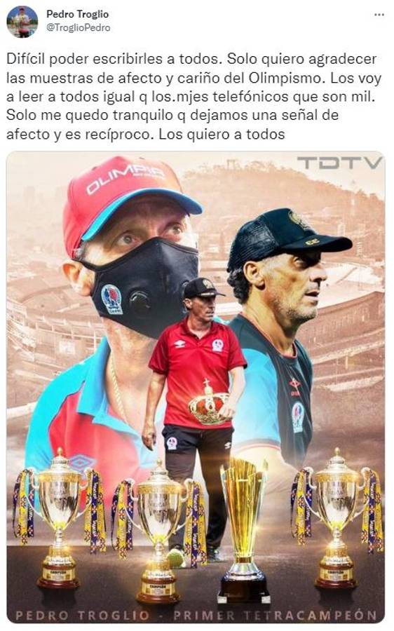 “Gracias por mostrarnos el camino”: Así se despidieron los jugadores y directivos de Olimpia de Pedro Troglio