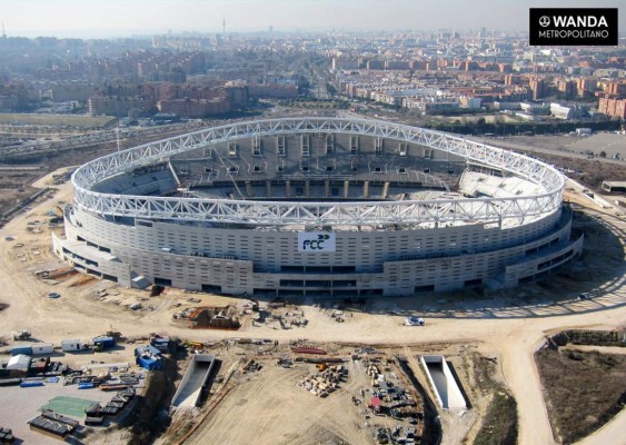 Así luce el nuevo estadio del Atlético de Madrid que está en construcción