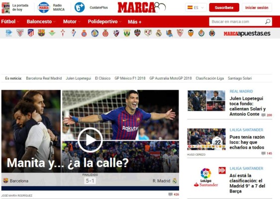 Lo que dice la prensa sobre el Barcelona-Real Madrid: 'A la calle'