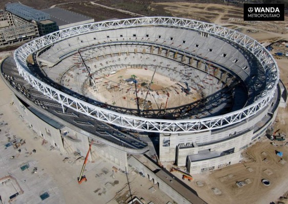 Así luce el nuevo estadio del Atlético de Madrid que está en construcción