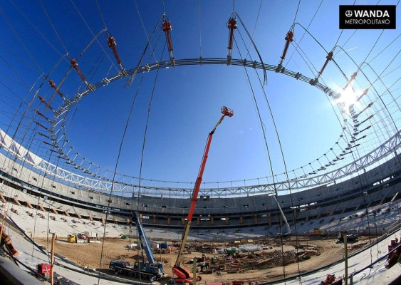 Así luce el nuevo estadio del Atlético de Madrid que está en construcción