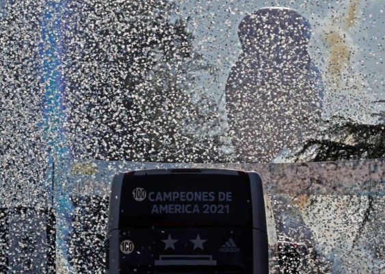 Regreso con gloria: la Albiceleste campeona de América llegó a Argentina tras coronarse en Brasil