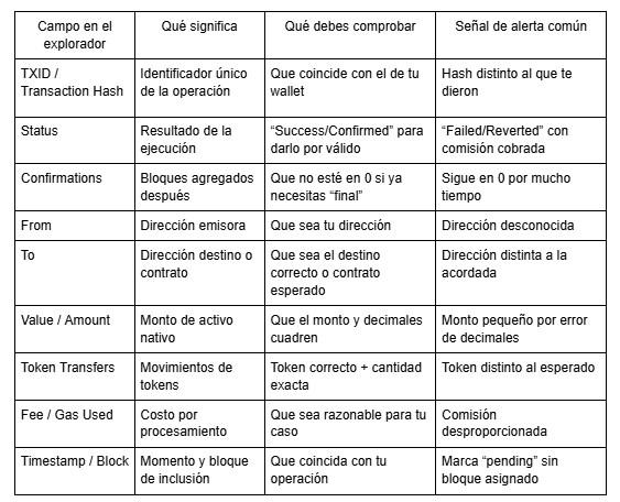 Cómo leer datos de una transacción en blockchain sin perderte en el explorador