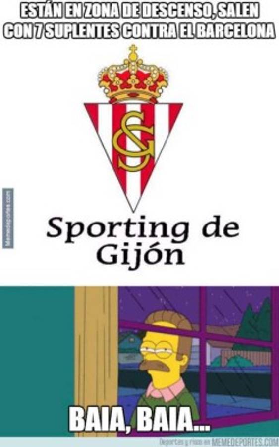 ¡Hasta con Cristiano se meten! Los memes que dejó la goleada del Barca al Gijón