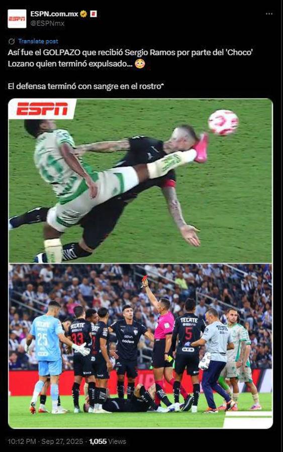 Así reaccionó la prensa tras lo que hizo Choco Lozano a Sergio Ramos: Debe regresar a Honduras y con él no