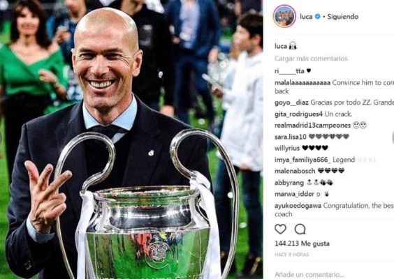 Emotivas palabras: Así se despidieron de Zidane los jugadores del Real Madrid en sus redes sociales