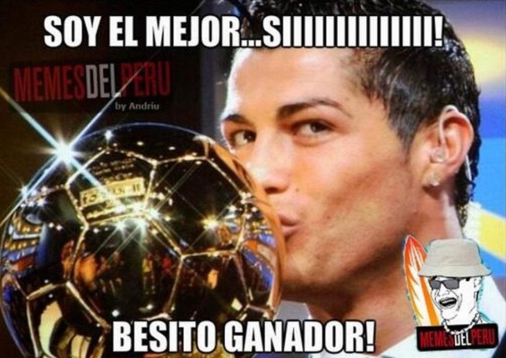 ¡Ni ganando se salva! Los memes ridiculizan a Cristiano Ronaldo tras ganar el Balón de Oro
