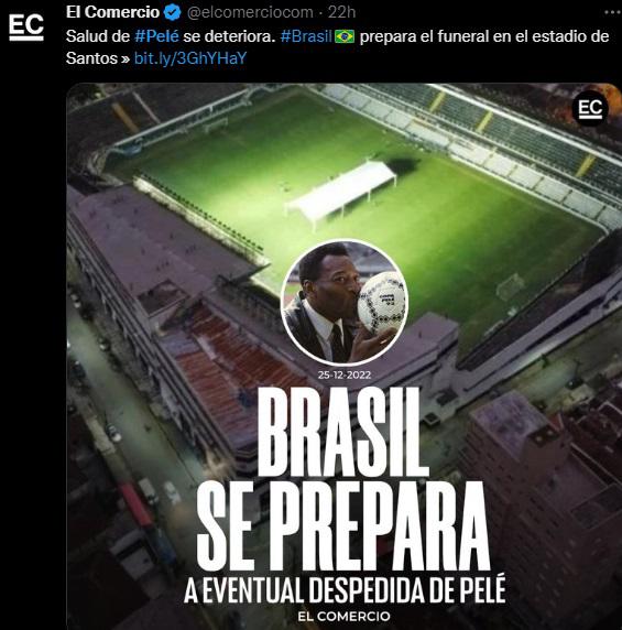 “Se acerca el adiós del mejor de la historia”: el mundo del fútbol se empieza a despedir de “O Rey” Pelé