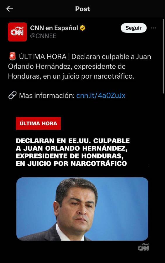 JOH le da la vuelta al mundo: prensa internacional estalla tras hallar culpable al expresidente de Honduras