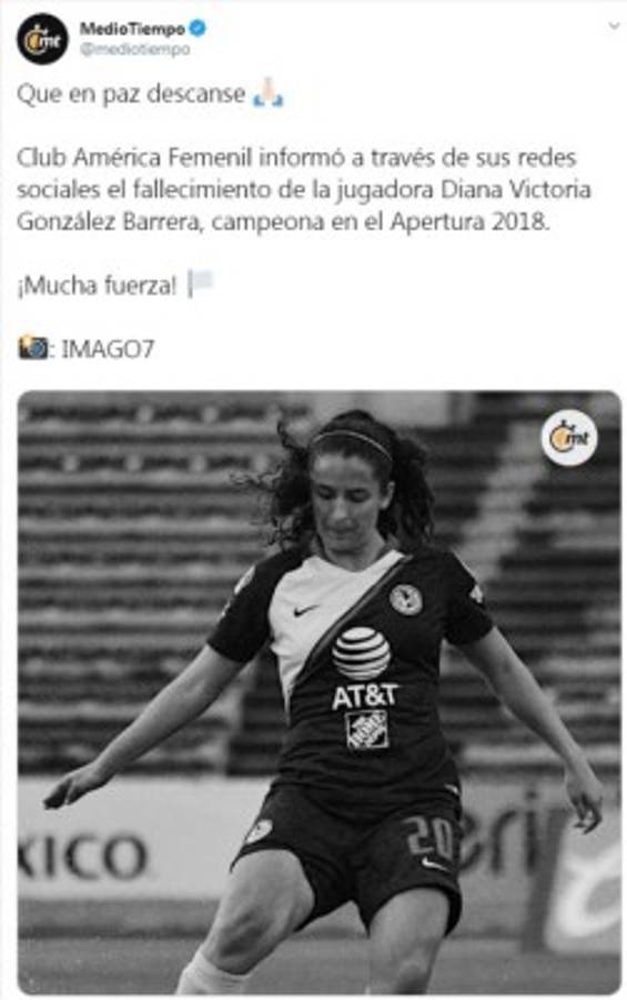 Conmoción en México por la muerte de Diana González, futbolista del América femenil