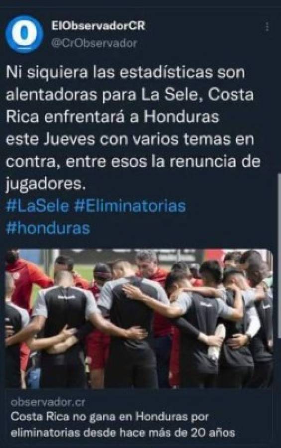 'Noche clave y nos hacen sufrir': Así calienta la prensa de Costa Rica el duelo ante Honduras por la Eliminatoria