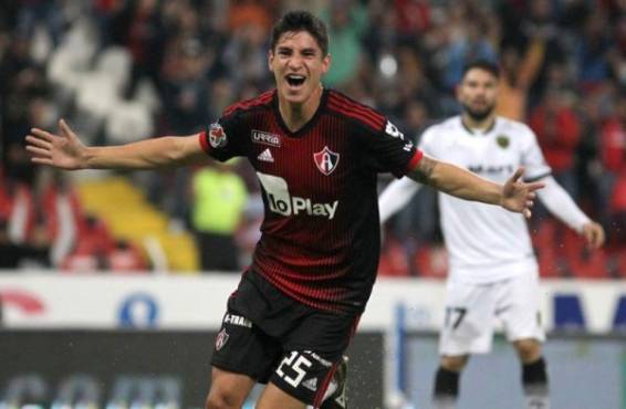 Edson Rivera of Atlas celebrates after scoring a goal against FC Juarez during their Mexican Apertura 2019 tournament football match at Jalisco Stadium, in Guadalajara, Jalisco State, on July 19, 2019. (Photo by Ulises Ruiz / AFP)